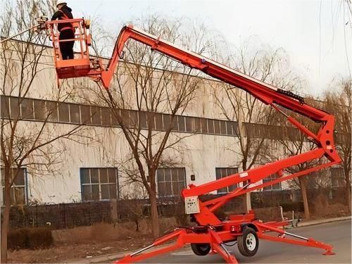 Trailer-mounted telescopic boom lift - G-GBT-14 - Jinan Gradin Machinery Co., Ltd. - outdoor / for harsh conditions / self-leveling
