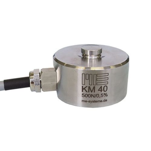 Compression load cell - KM40 - ME-Messsysteme GmbH - button type / stainless steel