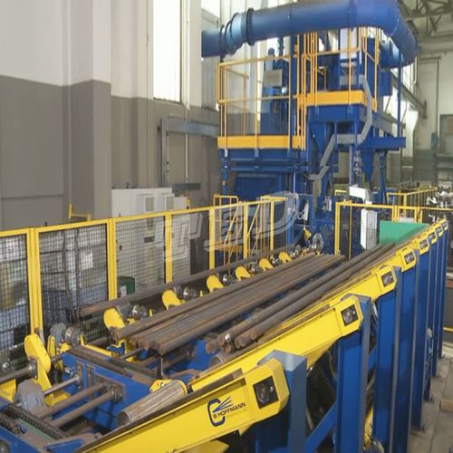 Overhead conveyor shot blasting machine - Bar - Qingdao Ted Machinery - for metal
