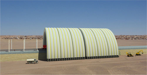 Storage inflatable structure - BUILDAIR - for industrial applications / for shelter / modular