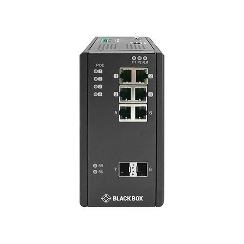 Managed ethernet switch - LIE1082A - Black Box - 8 ports / gigabit Ethernet / DIN rail