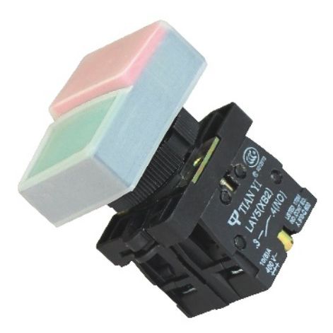 On/off push-button switch - LAY5 series - Shanghai Tianyi Electric Co., Ltd. - waterproof / panel-mount / with indicator light