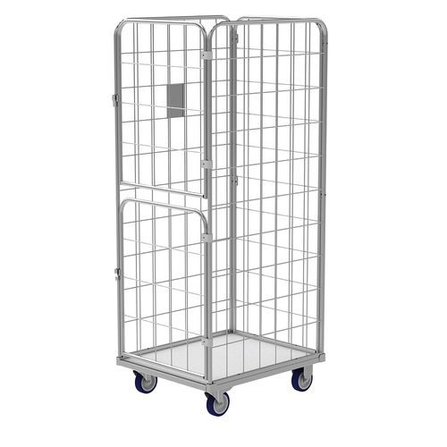 Textile roll container - GL 6880-1.7 - SAMARIT S.R.O. - shelf / 4-panel / wire mesh