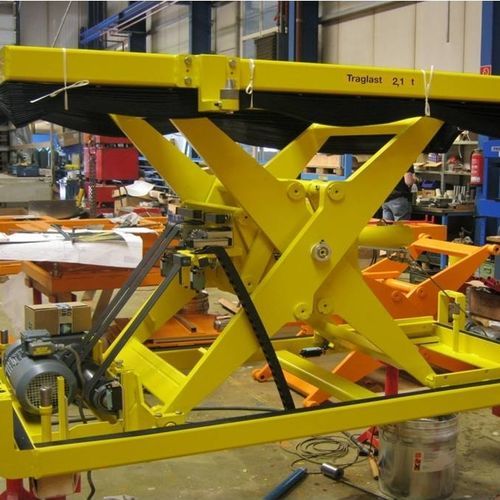Belt-driven lift table - MH-RIE - Dynalserg, S.L. - scissor / electric / stationary