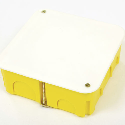Wall-mounted junction box - SQUARE - courbi - flame-retardant / impact-resistant / self-extinguishing