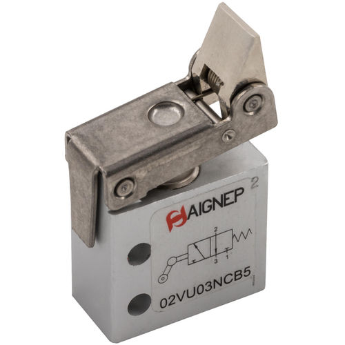 Poppet pneumatic directional control valve - 02VU - AIGNEP - roller lever / 3/2-way / normally closed
