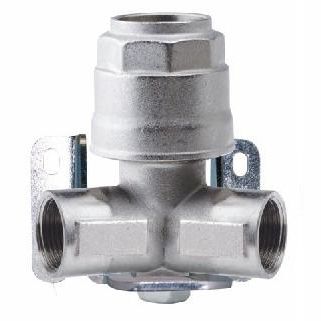 2-channel manifold - 90602 series - AIGNEP - nickel-plated brass / for pipes