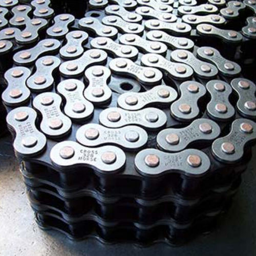 Power transmission chain - C12B-1 - Cross & Morse - drive / chromed metal / roller