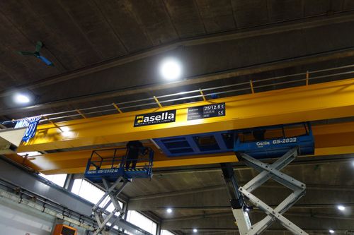 Double-girder overhead travelling crane - casella manut.service srl - with hoist / heavy-duty
