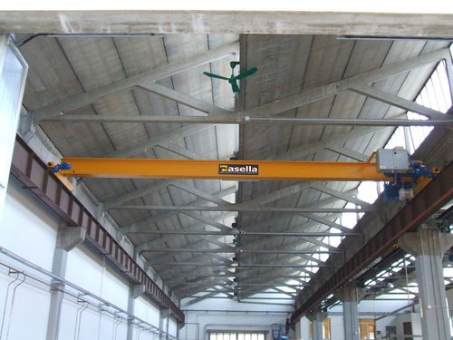 Single-girder overhead travelling crane - casella manut.service srl - with hoist / heavy-duty / light-duty