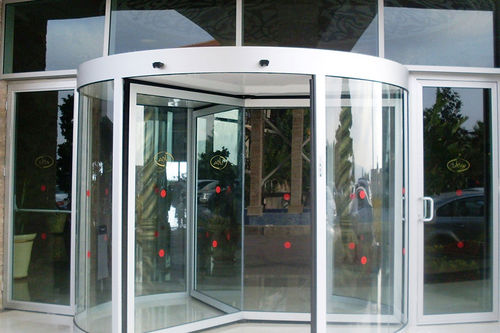 Revolving door - iCat® - Rsa kapi LTD - stainless steel / exterior / safety