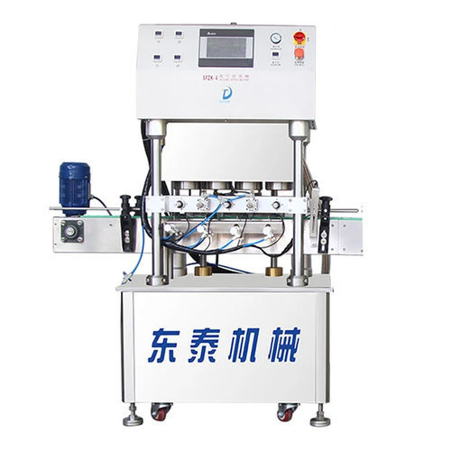 Linear capping machine - SFZK-4 - Shandong Dongtai Machinery Manufacturing Co., Ltd. - automatic / vacuum / jar