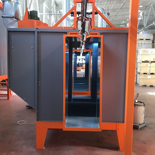 Open paint booth - İSTANBUL ELECTROSTATICS - for railway applications / cartridge filter / manual