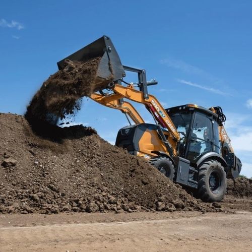 Rigid backhoe loader - 580EV - Case - electric