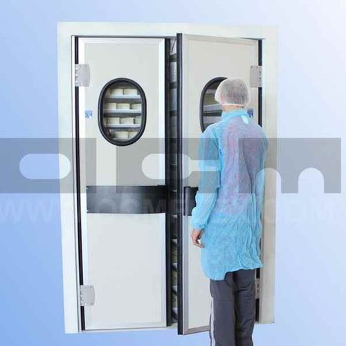 Swing door - OCM Industrial Doors - stainless steel / polyethylene / for cold storage
