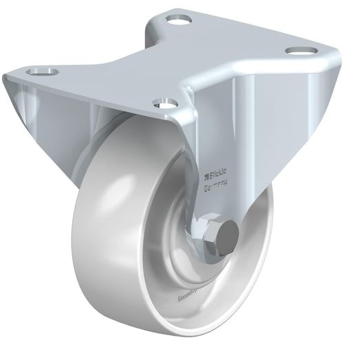Fixed caster - B-PO series - Blickle Räder+Rollen GmbH u. Co. KG - base plate / low-noise / pressed steel