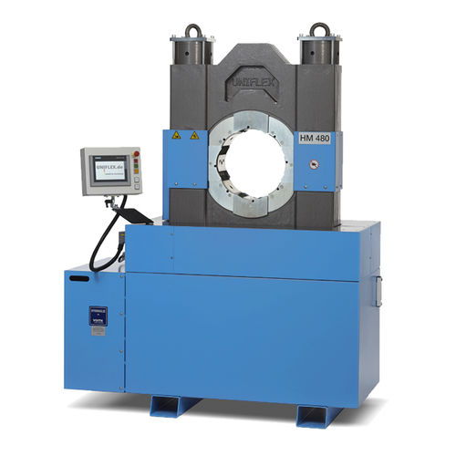Hose crimping machine - HM 495 - Uniflex-Hydraulik GmbH - automatic / electro-hydraulic / compact