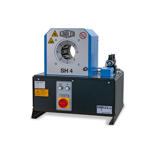 Hose crimping machine - SH4 series - Uniflex-Hydraulik GmbH - semi-automatic / electro-hydraulic / compact