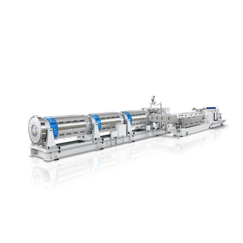 Plastic sheet extrusion line - KraussMaffei - for pipes / for thermoplastics / for foam sheets