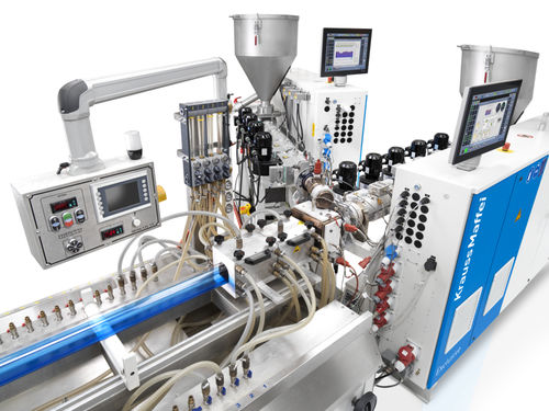 Single screw extruder - KraussMaffei - conical twin-screw / profile