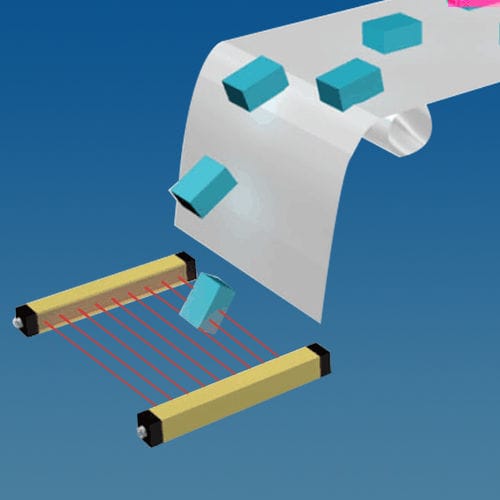 Access control light curtain - AS series - Intellisense Microelectronics - multibeam / through-beam