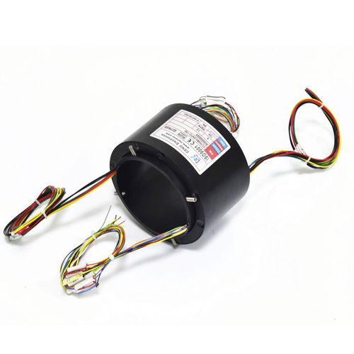 Electric slip ring - ECN080-04P2-13S - CENO Electronics technology Co., Ltd - through-hole / metal / IP54