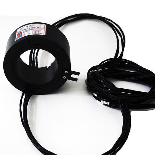 Through-hole slip ring - ECN080-02P2-03P1-09S - CENO Electronics technology Co., Ltd - industrial / aluminum alloy / modular
