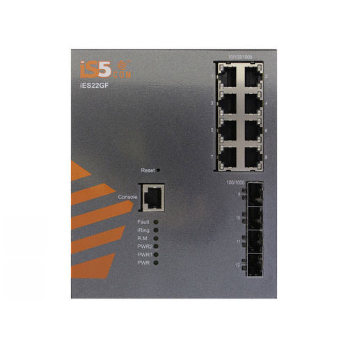 Managed ethernet switch - iES22GF - iS5 Communications - 20 ports / gigabit Ethernet / SFP+