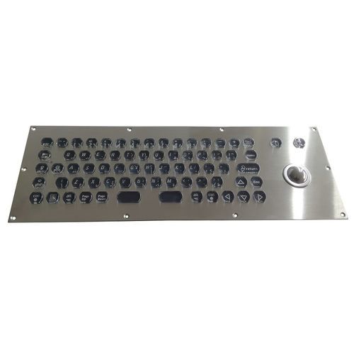 Panel-mount keyboard - CK-KB373132-25TBPKBL - Clickin Industrial Co., Ltd. - micro-switch / with trackball / with mouse