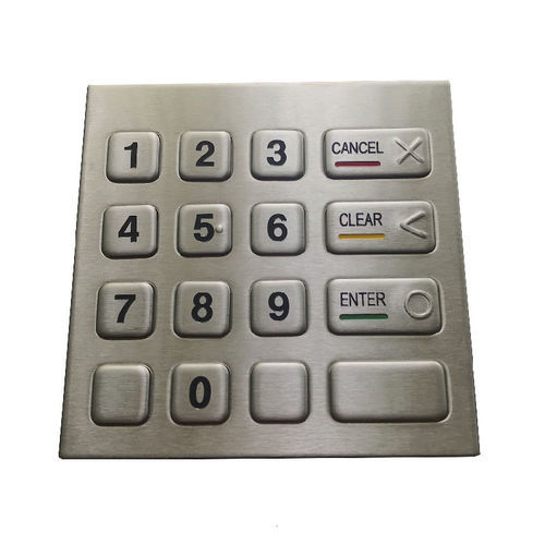 16-key keypad - CK-KE100100 - Clickin Industrial Co., Ltd. - panel-mount / stainless steel / vandal-proof