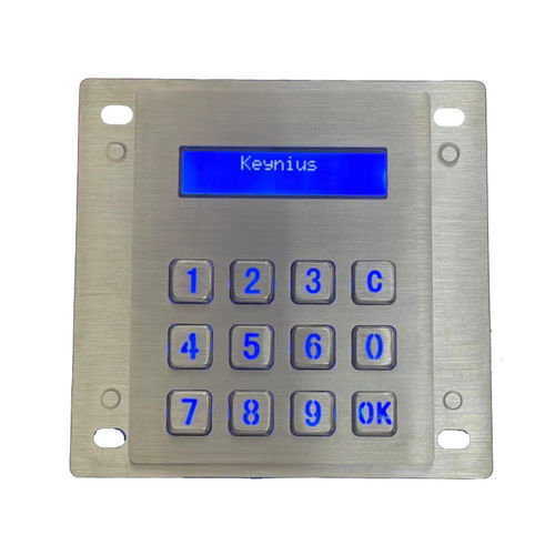 12-key keypad - CK-KE11994-LCD - Clickin Industrial Co., Ltd. - panel-mount / stainless steel / vandal-proof
