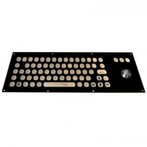 Panel-mount keyboard - CK-KB13IN1-38TB - Clickin Industrial Co., Ltd. - with mechanical keys / with trackball / stainless steel