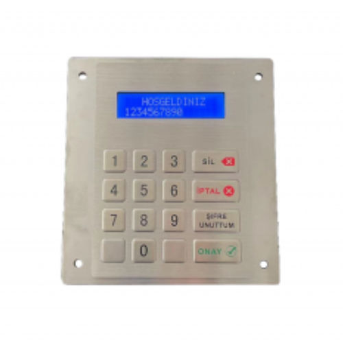 16-key keypad - CK-KE140127-LCD - Clickin Industrial Co., Ltd. - panel-mount / 304 stainless steel / stainless steel