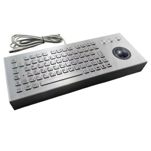 Desktop keyboard - CK-KB17IN1-50TBDT - Clickin Industrial Co., Ltd. - carbon contact / with trackball / industrial