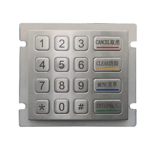 16-key keypad - CK-KE10090-NG - Clickin Industrial Co., Ltd. - panel-mount / 304 stainless steel / USB
