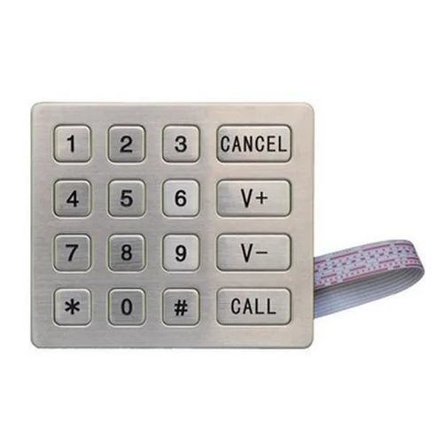 16-key keypad - CK-KE10793 - Clickin Industrial Co., Ltd. - panel-mount / 304 stainless steel / USB