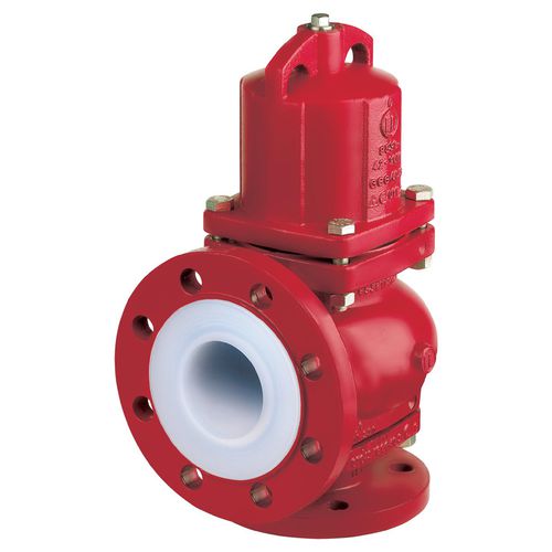 Gas safety valve - LPV series - Richter Chemie Technik - low-pressure / flange / angle seat