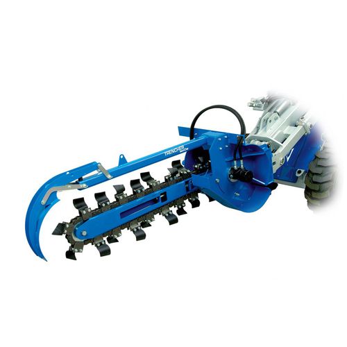 Chain trencher - C89020x - Multione - rubber-tired / for skid steer loaders