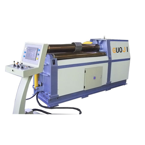 4-roller plate bending machine - GJW12H-8X2000 - Nantong Guoji Machinery Equipment Co.,Ltd. - hydraulic / automatic / with mobile control panel