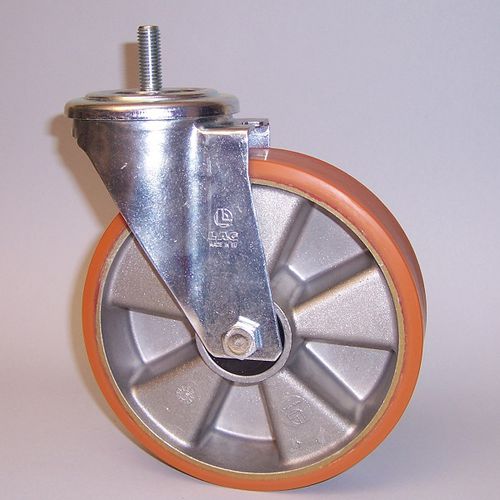 Swivel caster - TAU + M22 - LAG SPA - base plate / rod / with ball bearing