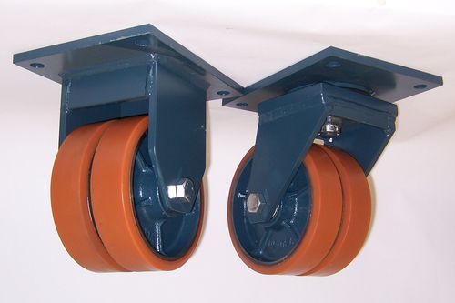 Wheel with solid tire - ZETA + G80 series - LAG SPA - cast iron / smooth / ball bearing