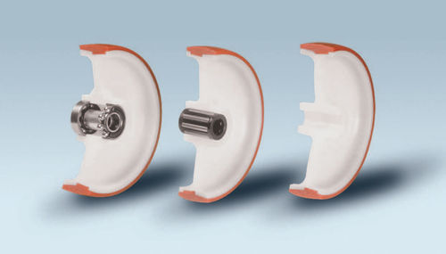 Wheel with solid tire - NYLPOL series - LAG SPA - polyamide / ball bearing / polyurethane