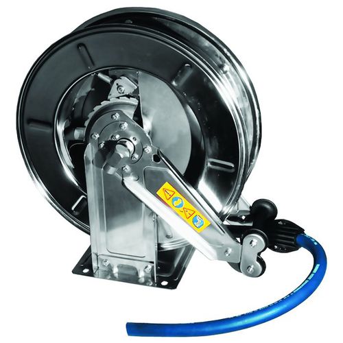 Hose reel - 54010000 - Hydroscand - self-retracting / fixed / stainless steel
