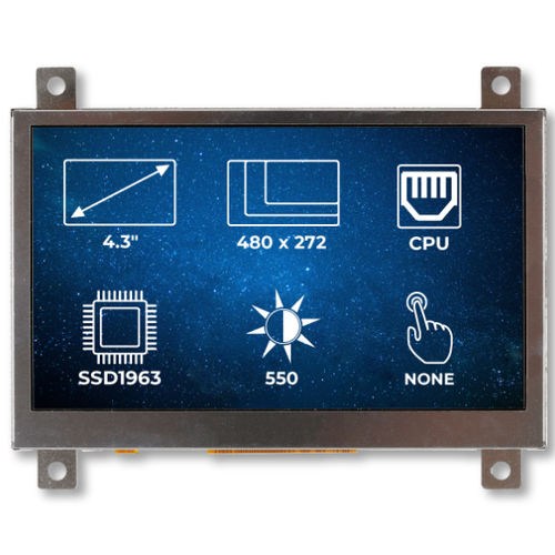 TFT display module - RVT4.3A480272CFWN36 - Riverdi - 480 x 272 / industrial