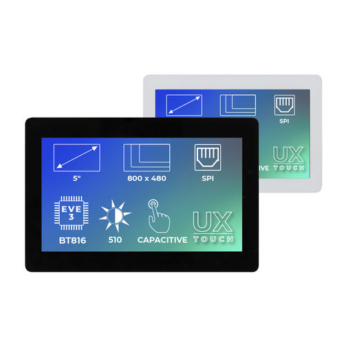 TFT display module - RiTFT-50-CAP-UX - Riverdi - capacitive touch screen / 800 x 480 / industrial
