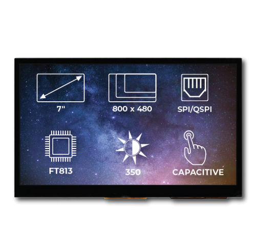 TFT display module - RVT70AQFNWC00 - Riverdi - capacitive touch screen / 800 x 480 / industrial