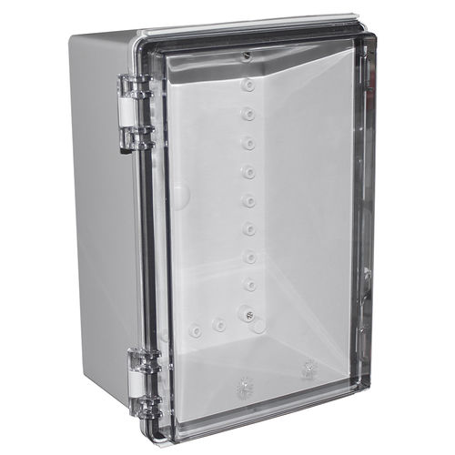 Enclosure with hinged door - CHDX8-227C-  X8 Series - CamdenBoss Ltd - wall-mounted / rectangular / polycarbonate