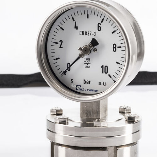 Diaphragm pressure gauge PKU Schmierer GmbH dial / highpressure