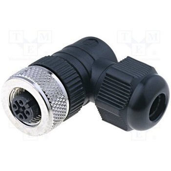Data connector - CON-M12X4-ANGX - PT Limited - female / screw / M12