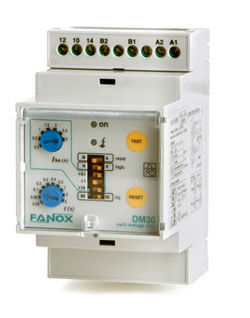 Earth-leakage protection relay - DM30 - FANOX ELECTRONIC - DIN rail / adjustable / modular